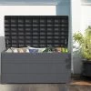 Coffre De Rangement En Résine Anthracite 416L Durabox – DURAMAX -Jardin Abris Magasin coffre de rangement en resine anthracite 416l durabox duramax