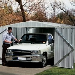 Garage 13,50m² En Acier Galvanisé Finition Zincalume Gris Melton - Absco 11 Garage 13,50m² En Acier Galvanisé Finition Zincalume Gris Melton - Absco -Jardin Abris Magasin garage 1350m en metal melton finition zincalume absco 4