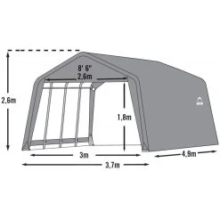 Garage Démontable 18,13m² En Acier Et Polyéthylène Gris – Shelter Logic 13 Garage Démontable 18,13m² En Acier Et Polyéthylène Gris – Shelter Logic -Jardin Abris Magasin garage 1813m demontable en acier et polyethylene gris shelter logic 5