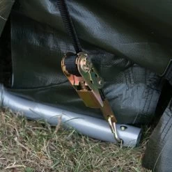 Garage Démontable 18,3m² à Toit Arrondi En Acier Et Polyéthylène Vert – Shelter Logic -Jardin Abris Magasin garage demontable 183m a toit arrondi en acier et polyethylene vert shelter logic 4