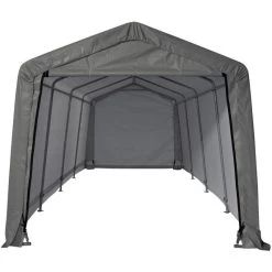 Garage Démontable 18,3m² En Acier Et Polyéthylène Gris – Shelter Logic 10 Garage Démontable 18,3m² En Acier Et Polyéthylène Gris – Shelter Logic -Jardin Abris Magasin garage demontable 183m en acier et polyethylene gris shelter logic 2