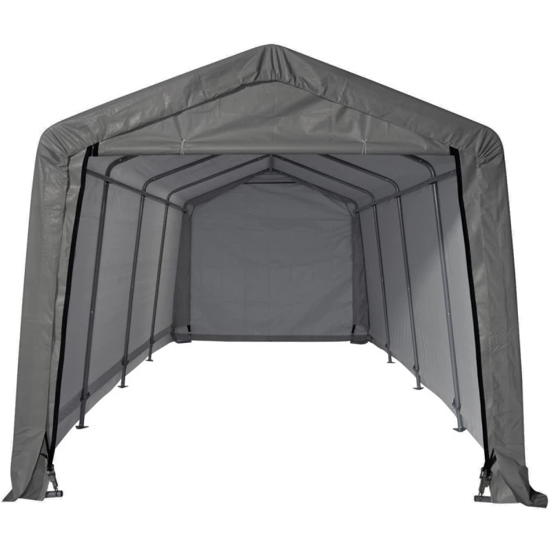 Garage Démontable 18,3m² En Acier Et Polyéthylène Gris – Shelter Logic 5 Garage Démontable 18,3m² En Acier Et Polyéthylène Gris – Shelter Logic – Image 3