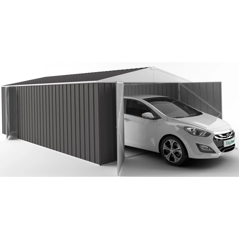Garage En Acier Zincalume Colorbond Anthracite 18m² EASYSHED 4 Garage En Acier Zincalume Colorbond Anthracite 18m² EASYSHED – Image 2