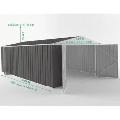 Garage En Acier Zincalume Colorbond Anthracite 18m² EASYSHED 12 Garage En Acier Zincalume Colorbond Anthracite 18m² EASYSHED -Jardin Abris Magasin garage en acier zincalume colorbond anthracite 18m easyshed 4