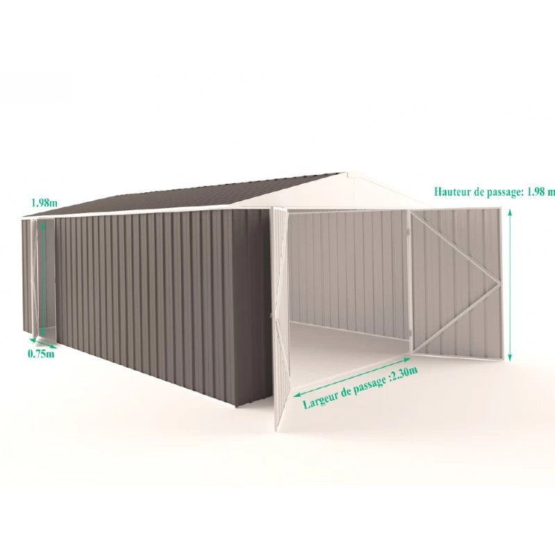 Garage En Acier Zincalume Colorbond Anthracite 18m² EASYSHED 8 Garage En Acier Zincalume Colorbond Anthracite 18m² EASYSHED – Image 6