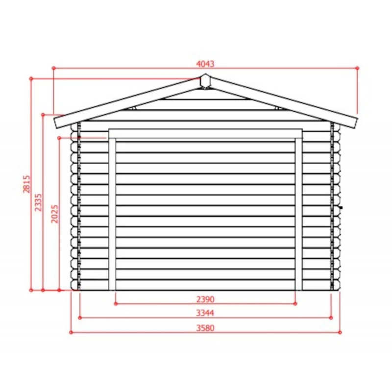 Garage En Bois Massif 18,19m² Madriers 28mm SOLID 4 Garage En Bois Massif 18,19m² Madriers 28mm SOLID – Image 2