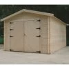Garage En Bois Massif 18,19m² Madriers 28mm SOLID -Jardin Abris Magasin garage en bois massif 1819m madriers 28mm solid