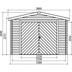 Garage En Bois Massif 19,26m² Madriers 40mm SOLID -Jardin Abris Magasin garage en bois massif 1926m madriers 40mm solid 4