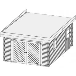 Garage En Bois Massif 20,78m² Toit Plat – Madriers 40mm - Karibu 12 Garage En Bois Massif 20,78m² Toit Plat – Madriers 40mm - Karibu -Jardin Abris Magasin garage en bois massif 2078m toit plat madriers 40mm karibu 4
