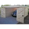 Garage En Bois Massif 21,46m² – Madriers 28mm – Toiture En Bac Acier – Habrita -Jardin Abris Magasin garage en bois massif 2146m madriers 28mm toiture en bac acier habrita