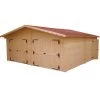 Garage Double En Bois Massif 42,16m² – Madriers 60mm – Habrita 2 Garage Double En Bois Massif 42,16m² – Madriers 60mm – Habrita -Jardin Abris Magasin garage en bois massif 4216m madriers 60mm habrita