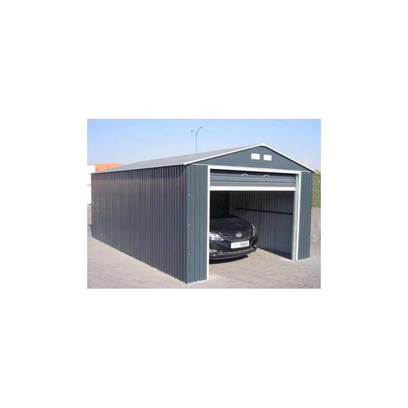Garage En Métal Anthracite 19,95m² Grande Hauteur H.2,60m DURAMAX 6 Garage En Métal Anthracite 19,95m² Grande Hauteur H.2,60m DURAMAX – Image 4