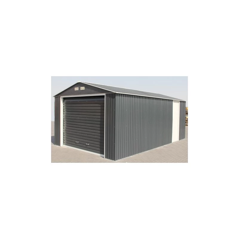 Garage En Métal Anthracite 19,95m² Grande Hauteur H.2,60m DURAMAX 7 Garage En Métal Anthracite 19,95m² Grande Hauteur H.2,60m DURAMAX – Image 5