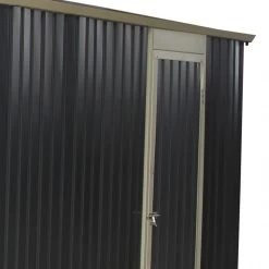 Garage Métal Anthracite 15,14m² Porte Enroulable + Kit D'ancrage X-METAL -Jardin Abris Magasin garage metal anthracite 1514m porte enroulable kit d ancrage x metal 3