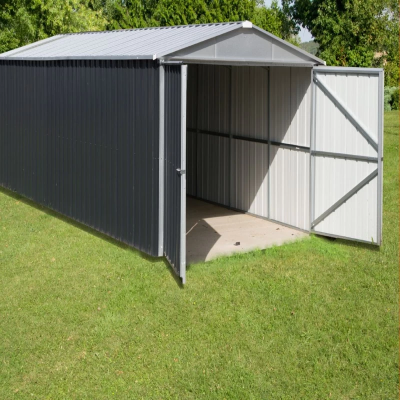 Garage Métal Anthracite 19,07m² + Kit D'ancrage Inclus - YARDMASTER 3 Garage Métal Anthracite 19,07m² + Kit D'ancrage Inclus - YARDMASTER