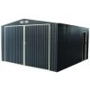 Garage Métal Anthracite Double Portes 19,61m² + Kit D'ancrage X-METAL -Jardin Abris Magasin garage metal anthracite double portes 1961m kit d ancrage x metal