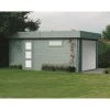 Garage Toit Plat 19,26m² Avec Porte Sectionnelle Motorisée Madriers 40mm SOLID 2 Garage Toit Plat 19,26m² Avec Porte Sectionnelle Motorisée Madriers 40mm SOLID -Jardin Abris Magasin garage toit plat 1926m avec porte sectionnelle motorisee madriers 40mm solid