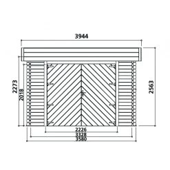 Garage Toit Plat En Bois Massif 19,26m² Madriers 40mm SOLID 13 Garage Toit Plat En Bois Massif 19,26m² Madriers 40mm SOLID -Jardin Abris Magasin garage toit plat en bois massif 1926m madriers 40mm solid 5