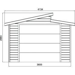Garage Torino 20,91m² Avec Porte Sectionnelle Motorisée Madriers 28mm SOLID -Jardin Abris Magasin garage torino 2091m avec porte sectionnelle motorisee madriers 28mm solid 4