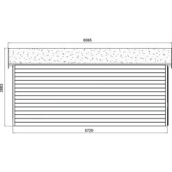 Garage Torino 20,91m² Avec Porte Sectionnelle Motorisée Madriers 28mm SOLID -Jardin Abris Magasin garage torino 2091m avec porte sectionnelle motorisee madriers 28mm solid 5