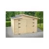 Garage Torino 20,91m² Madriers 28mm Avec Double Porte Battante - SOLID -Jardin Abris Magasin garage torino 2091m madriers 28mm avec double porte battante solid