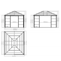 Jardin D’hiver Castel 362x427cm En Aluminium Et Polycarbonate Avec Stores – SOJAG -Jardin Abris Magasin jardin dhiver castel 362x427cm en aluminium et polycarbonate avec stores sojag 2