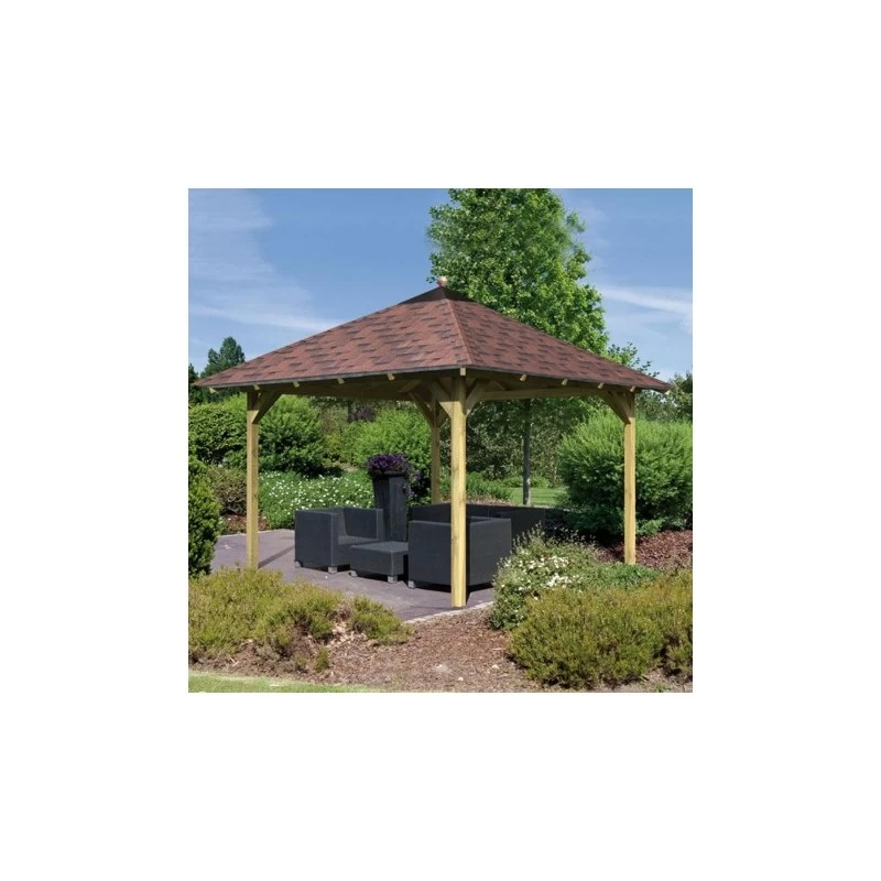 Kiosque Carré Granada – 3,77x3,77m - Karibu 3 Kiosque Carré Granada – 3,77x3,77m - Karibu