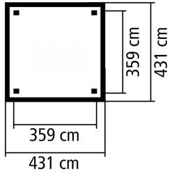Kiosque Carré Holm 1 En Bois FSC – 4,31x4,31m - Karibu -Jardin Abris Magasin kiosque carre holm 1 en bois fsc 431x431m karibu 4