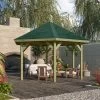 Kiosque Hexagonal En Bois Autoclave Oslo 2 – Diam. 3,70m – Avec Shingles – Karibu -Jardin Abris Magasin kiosque hexagonal en bois autoclave oslo 2 diam 370m avec shingles karibu