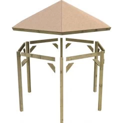 Kiosque Hexagonal En Bois Autoclave Oslo 2 – Diam. 3,70m – Avec Shingles – Karibu -Jardin Abris Magasin kiosque hexagonal en bois autoclave oslo 2 diam 370m avec shingles karibu 4