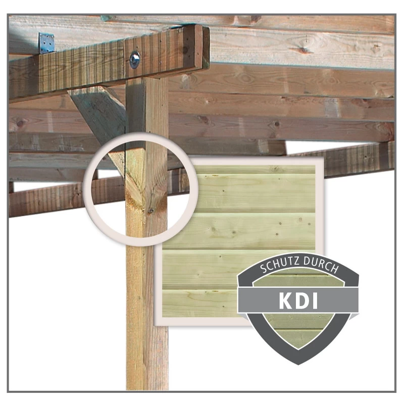 Kiosque Rectangulaire En Bois Autoclave 18,47m² Perida 2 – Karibu 5 Kiosque Rectangulaire En Bois Autoclave 18,47m² Perida 2 – Karibu – Image 3