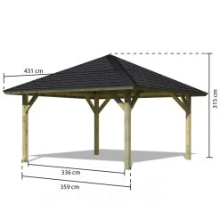 Jardin Abris Magasin -Jardin Abris Magasin kiosque rectangulaire en bois autoclave holm 1 431x431m avec shingles karibu 1