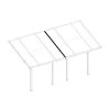 Kit De Raccordement Blanche Entre 2 Pergolas Adossées - Toits De Terrasse X-METAL -Jardin Abris Magasin kit de raccordement blanche entre 2 pergolas adossees toits de terrasse x metal