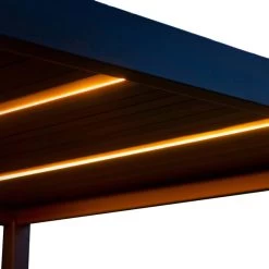 Kit éclairage 3 Lames Anthracite LEDS 3m + Télécommande Pour Pergola Ombrea -Jardin Abris Magasin kit eclairage 3 lames anthracite leds 3m telecommande pour pergola ombrea 2