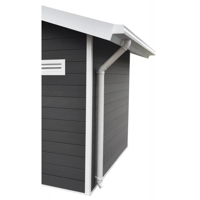 Kit Gouttières Blanc - Pack Prêt à La Pose Pour Abri PREMIUM Woodlife Garden Double Pentes Longueur 2m 6 Kit Gouttières Blanc - Pack Prêt à La Pose Pour Abri PREMIUM Woodlife Garden Double Pentes Longueur 2m – Image 4