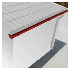 Kit Gouttières Rouge - Pack Prêt à La Pose Pour Abri Woodlife Garden 9m² -Jardin Abris Magasin kit gouttieres rouge pack pret a la pose pour abri woodlife 9m 2