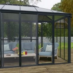 Moustiquaire Pour Vérandas Sanremo Et Ledro En Alu Gris Et Polyester - Canopia 12 Moustiquaire Pour Vérandas Sanremo Et Ledro En Alu Gris Et Polyester - Canopia -Jardin Abris Magasin moustiquaire pour verandas sanremo en alu gris et polyester canopia 4