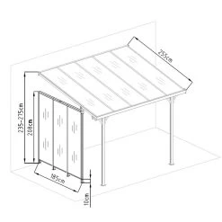 Panneau Latéral En Aluminium Et PC 4mm Pour Toit De Terrasse Anthracite 2,5m X-METAL 7 Panneau Latéral En Aluminium Et PC 4mm Pour Toit De Terrasse Anthracite 2,5m X-METAL -Jardin Abris Magasin panneau lateral en aluminium et pc 4mm pour toit de terrasse anthracite 25m x metal 2