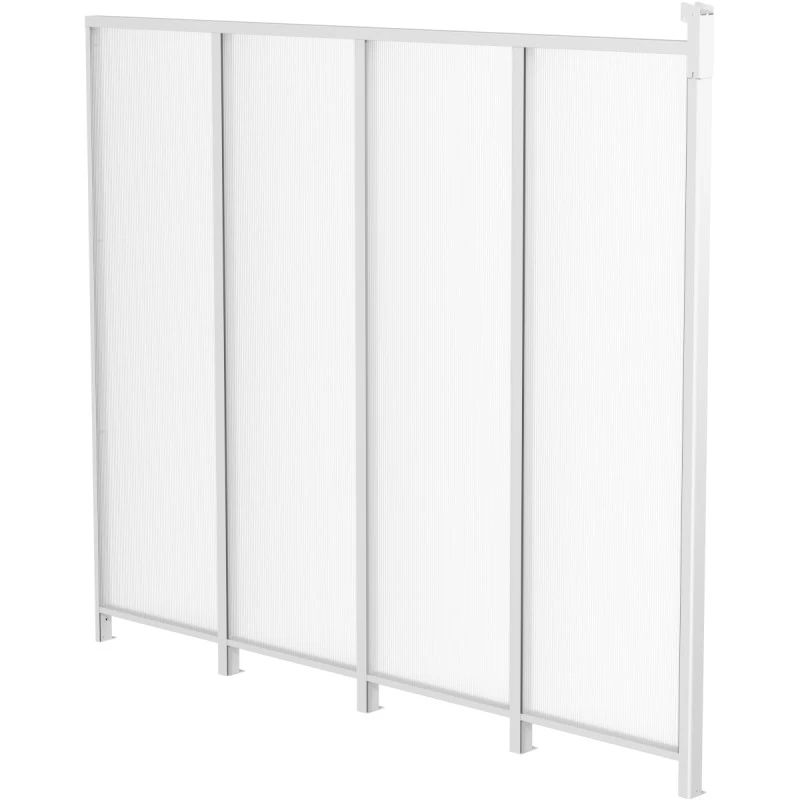 Panneau Latéral En Aluminium Et PC 4mm Pour Toit De Terrasse Blanc 3m X-METAL 3 Panneau Latéral En Aluminium Et PC 4mm Pour Toit De Terrasse Blanc 3m X-METAL