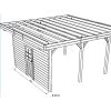Paroi Frontale Avec Porte Simple Centrée 480x245cm Pour Carport Modulable En Bois Traité Autoclave - SOLID 1 Paroi Frontale Avec Porte Simple Centrée 480x245cm Pour Carport Modulable En Bois Traité Autoclave - SOLID -Jardin Abris Magasin paroi frontale avec porte simple centree 480x245cm pour carport modulable en bois traite autoclave solid