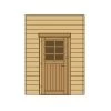 Paroi Frontale Porte Simple 210cm Pour Carport Bois Traité - SOLID -Jardin Abris Magasin paroi frontale avec simple porte 210x245cm pour carport modulable en bois traite autoclave solid