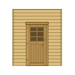 Paroi Frontale Porte Simple 270cm Pour Carport Bois Traité - SOLID