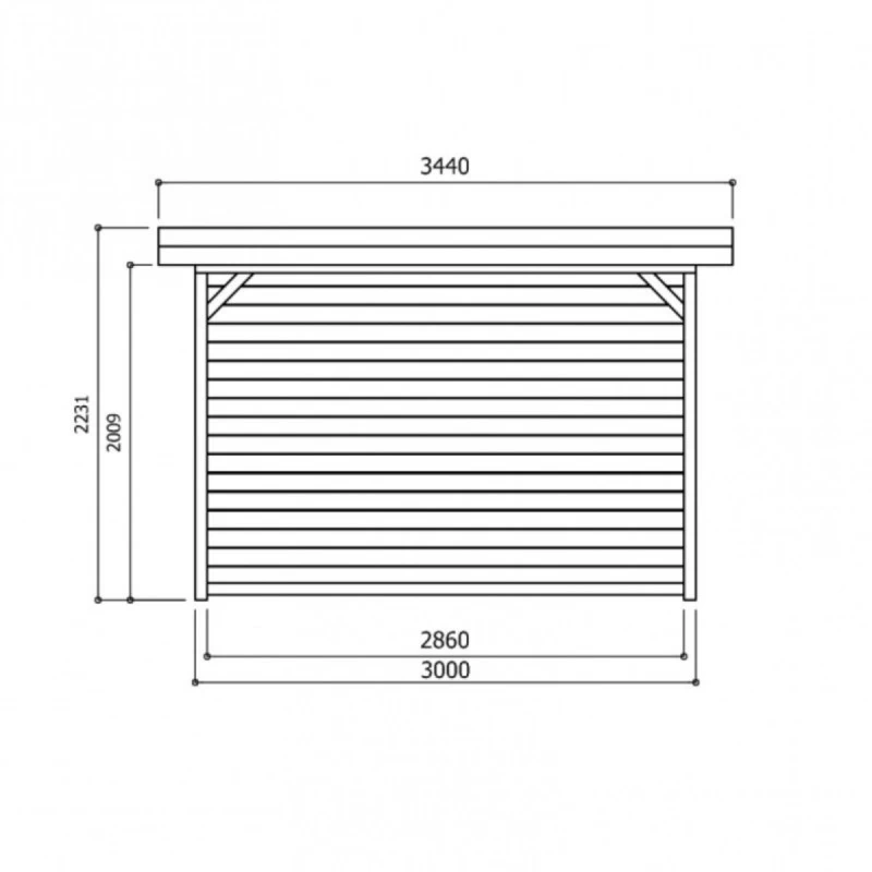 Pavillon De Jardin Regensburg 6m² En Bois Traité Autoclave Avec Panneaux Pré-montés - SOLID 4 Pavillon De Jardin Regensburg 6m² En Bois Traité Autoclave Avec Panneaux Pré-montés - SOLID – Image 2