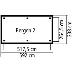 Pavillon Rectangulaire Bergen 2 – 5,92x3,38m - Karibu -Jardin Abris Magasin pavillon rectangulaire bergen 2 592x338m karibu 2