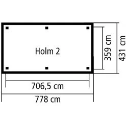Pavillon Rectangulaire En Bois FSC Holm 2 - 7,78x4,31m Karibu -Jardin Abris Magasin pavillon rectangulaire en bois fsc holm 2 778x431m karibu 2