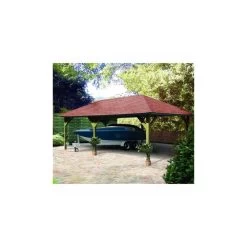 Jardin Abris Magasin 31 Pavillon Rectangulaire En Bois FSC Holm 2 - 7,78x4,31m Karibu
