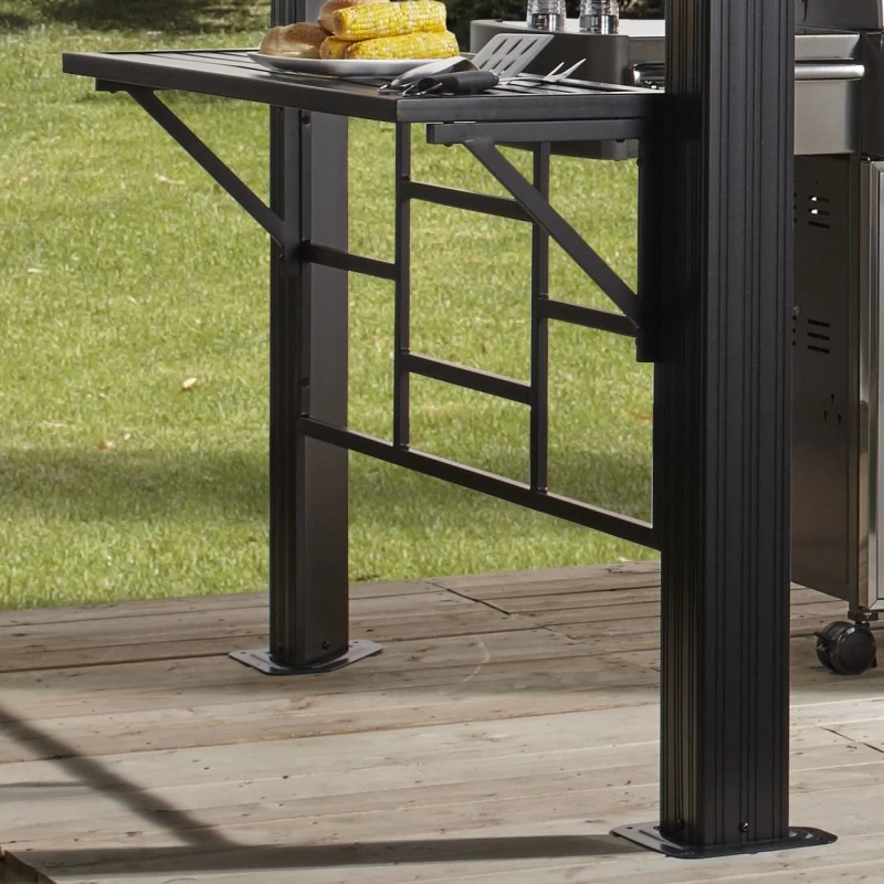 Pergola 2x3m Messina BBQ En Alu Anthracite Et Acier Galvanisé - SOJAG 6 Pergola 2x3m Messina BBQ En Alu Anthracite Et Acier Galvanisé - SOJAG – Image 4