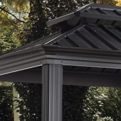 Pergola 2x3m Messina BBQ En Alu Anthracite Et Acier Galvanisé - SOJAG 12 Pergola 2x3m Messina BBQ En Alu Anthracite Et Acier Galvanisé - SOJAG -Jardin Abris Magasin pergola 2x3m messina en alu gris anthracite et acier galvanise sojag 1 3