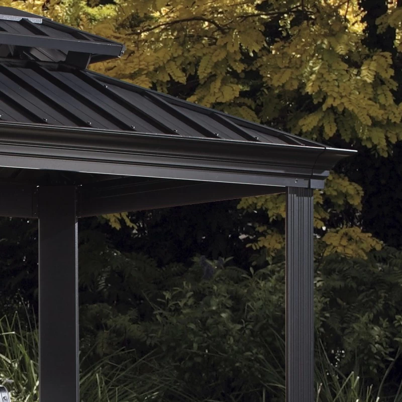 Pergola 2x3m Messina BBQ En Alu Anthracite Et Acier Galvanisé - SOJAG 8 Pergola 2x3m Messina BBQ En Alu Anthracite Et Acier Galvanisé - SOJAG – Image 6