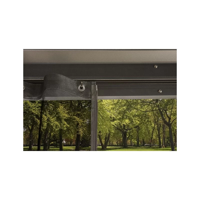 Pergola 3x4m Moreno Alu Anthracite Et Toit En Acier Galvanisé - SOJAG 7 Pergola 3x4m Moreno Alu Anthracite Et Toit En Acier Galvanisé - SOJAG – Image 5